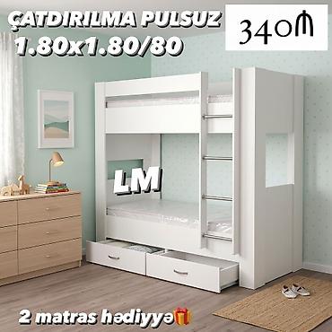 Uşaq mebeli: İkimərtəbəli çarpayılar 2 matras hədiyyə🎁 Bir başa istehsaldan✔️ — 3