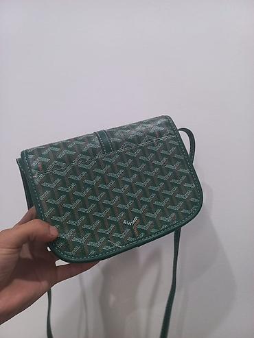 leopard 7: GOYARD PARIS сумка женская новая Сумка через плечо в зеленом цвете с — 2