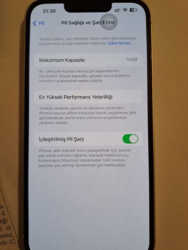 kredit telefonlar ilkin odenissiz: IPhone 13, 128 GB, Ağ, Simsiz şarj, Face ID, Sənədlərlə