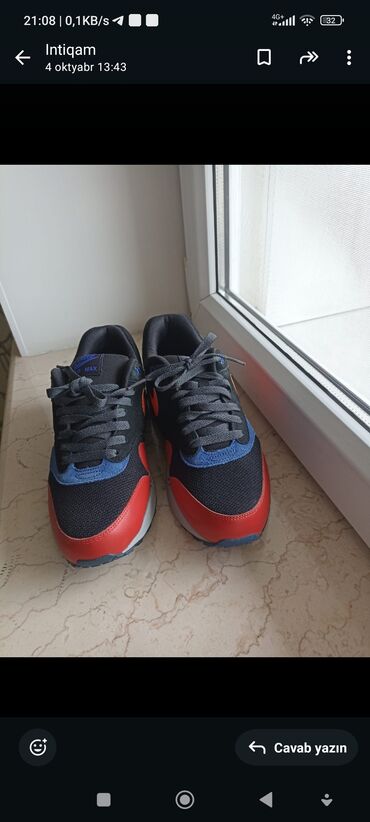 Туфли: Nike Air Max kişi idman ayaqqabısı 2defe geyinilib, orqinal Nike -