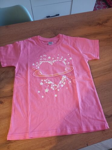 футболка а4: Детский топ, рубашка, цвет - Розовый, Новый