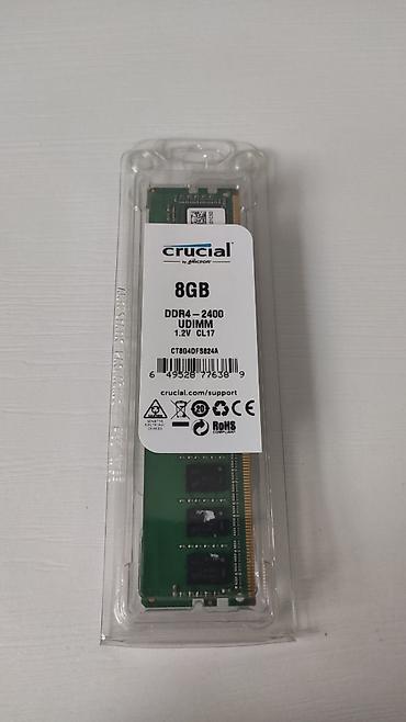 принтер 8050: Оперативная память (RAM) для ПК, Б/у, Crucial, 8 ГБ, DDR4, 2400 МГц — 1