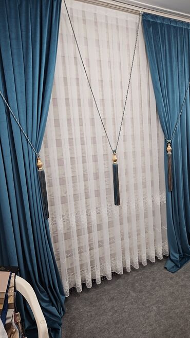 Parçalar: Ağ rəngli, şəffaf tül parça. Yüngül və zərif görünüşü ilə pərdələr — 16