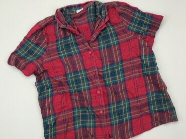 czerwona bluzki z krótkim rękawem: Koszula Damska, Oysho, M, stan - Dobry