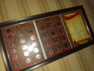 Şəkil və rəsmlər üçün çərçivələr: RF rubl komplekti (16 eded 2 rub,12 eded 5 rubl) - 50 azn ABŞ 25 cent