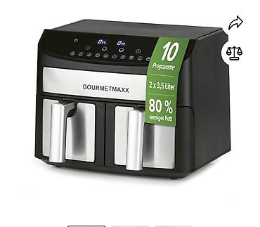 xa max: Аэрогриль (фритюрница с горячим воздухом) GOURMETmaxx с двумя — 1