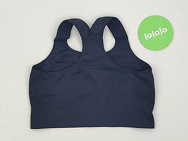 stanikowy: Sportowy top/biustonosz treningowy damski, kolor granatowy. - Fason — 3