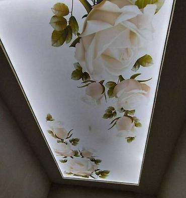 Натяжной потолок: Натяжной потолок жасайбыз тез жана сапаттуу 3D 1кв ом гланцывый 1кв — 26