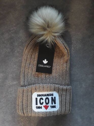 bershka na njpise ali: Winter cap, Dsquared2, color - Beige