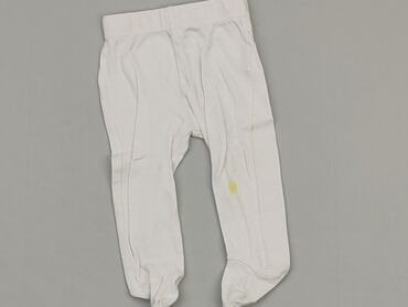 spodnie białe z wysokim stanem: Спортивні штани, 3-6 міс., стан - Хороший