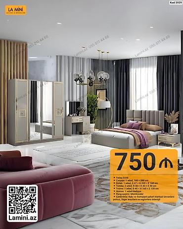 La Mini – Yataq Dəsti (Kod: 5939) Tərkibi və ölçülər: - Çarpayı: 1 — 1
