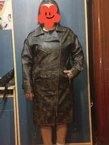 Plaşlar: Qadın üçün uzun dəri görünümlü plaş-kurtka nağd alan olsa endirim — 1