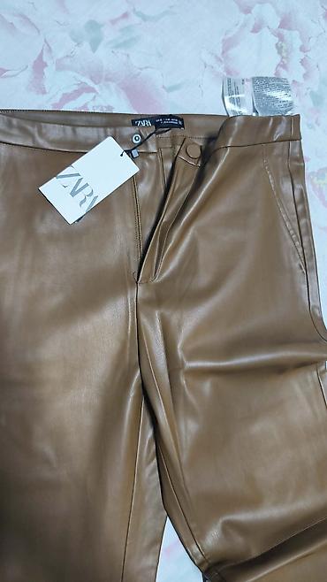 Ostale pantalone: ZARA ženske pantalone od eko kože - Model: uske/skinny siluete sa — 4