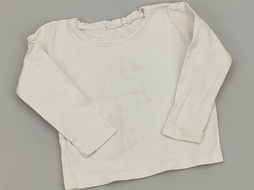satynowa biała bluzka: Bluzka, Next, 12-18 m, stan - Zadowalający