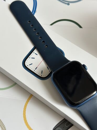 akusticheskie sistemy 30pin apple kolonka cherep: Apple Watch 7 Series 45mm Blue Почти не пользовались в идеальном