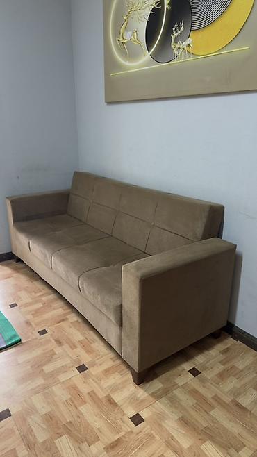 Divanlar: Məhsul: 3 nəfərlik yumşaq divan - Rəng: qum/bej tonları - Material — 2
