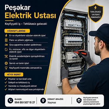 reklama bax pul qazan: ⚡ PEŞƏKAR ELEKTRİK USTASI – KEYFİYYƏTLİ VƏ SƏLİQƏLİ XİDMƏT Elektrik — 1