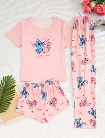детская пижама из турции: Uşaq və ya gənclər üçün 3 hissəli pijama dəsti: - Rəng: açıq çəhrayı -