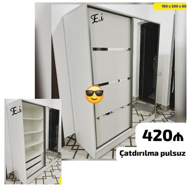 шкаф купе баку: Yeni, Kupe, 2 qapılı Düz dolab, Qarderob, paltar dolabı