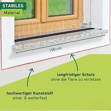 Oprema i sredstva za zaštitu: Windhager Vogel- & Taubenabwehr – Pigeon Starter set, 100 cm — 1