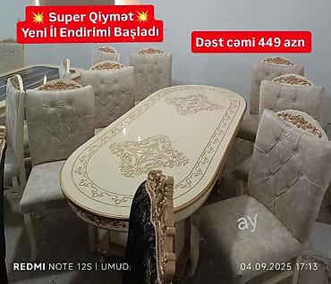 basqa: Yeni, Oval masa, 6 stul — 1