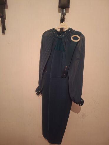 вечерние платья в баку где купить: Zərif tünd firuzəyi gecə/libas - Model: midi uzunluqda, bədənə oturan