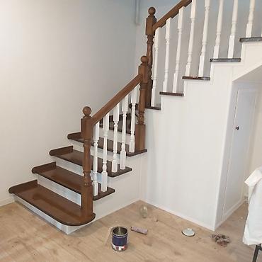 Деревянные лестницы: Лестнитцы на заказ. Тепкич. шпон. карагач. сосна — 22