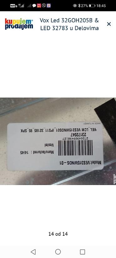 Aksesoari za TV i video: Vox LED televizori za delove – modeli LED 32GOH205B i LED 32783 — 15