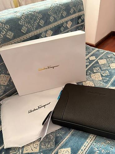 ferragamo: Клатч, Материал: Натуральная кожа, Мужские, Новый — 1