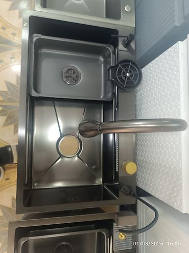 metbex moykası: Yeni Düzbucaqlı Mətbəx çanağı, Şkafsız, Paslanmaz polad — 4
