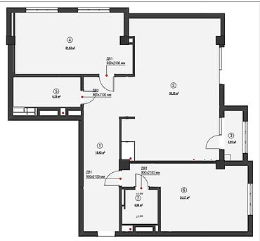 7 1: 3 комнаты, 118 м², Асанбай мкр Элитка, 4 этаж, Евроремонт — 10