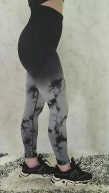 Helanke, biciklistički šortsevi: Ženske sportske helanke – visoki struk, bez šavova, elastične - — 14