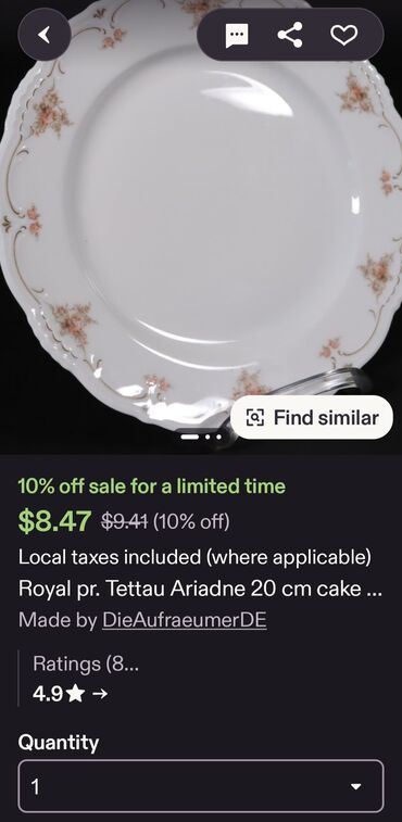 Staro posuđe i escajg: Tanjiri 1968g Koniglich Tettau porcelan Nemacka. Tanjiri na lalafo.rs — 3 Staro posuđe i escajg: Tanjiri 1968g Koniglich Tettau porcelan Nemacka. Tanjiri — 3