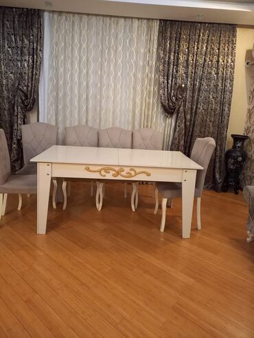 аренда стола и стульев: Masa dəsti satılır 350₼. Yaxşı vəziyyətdədir. Masa açılır,6 otutacağı at lalafo.az аренда стола и стульев: Masa dəsti satılır 350₼. Yaxşı vəziyyətdədir. Masa açılır,6 otutacağı