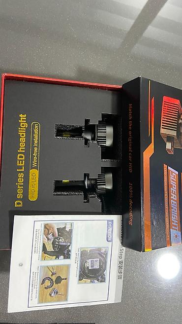 korobka: Satılır D4S LED fara lampası (2 ədəd). M15 modelidir. Güclü işıq — 2