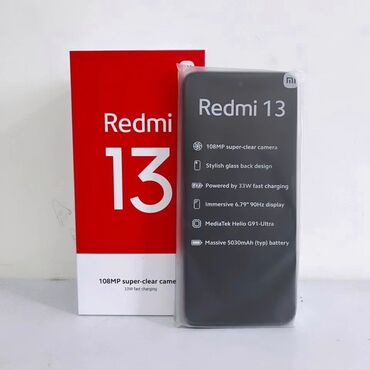 телефон fly stratus 6: Xiaomi Redmi 13, 128 ГБ, цвет - Черный, 
 Сенсорный, Отпечаток пальца, Две SIM карты