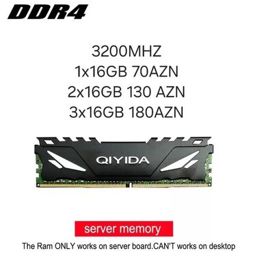 Prosessorlar: Operativ yaddaş (RAM) 16 GB, 3200 Mhz, DDR4, PC üçün, Yeni