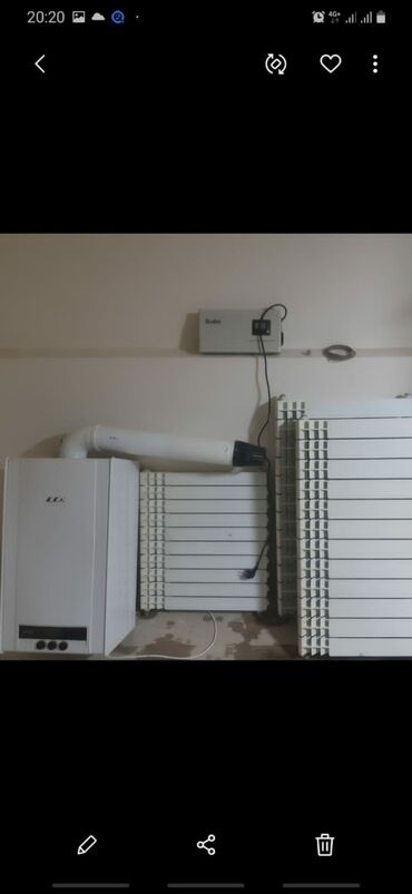 Aristonlar: 24 lük türk firması ECA kombi +34 seksiya radiator + tənzimləyici