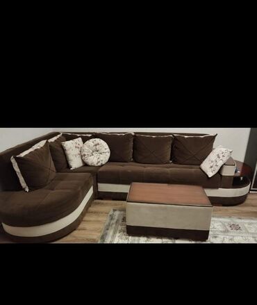 divan sumqayit: Угловой диван, Б/у, Раскладной, С подъемным механизмом, Нет доставки