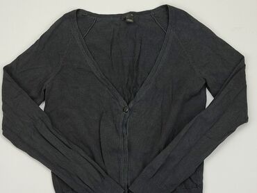 czarne t shirty damskie w serek: Kardigan, S, stan - Zadowalający