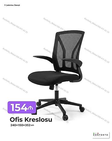 Ofis mebeli: Ofis kreslosu – erqonomik dizaynlı, nəfəsalan mesh bel dayağı və — 1
