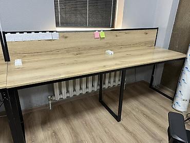 table study: Офисный линейный рабочий стол-бенч с перегородкой и без тоже есть В — 1