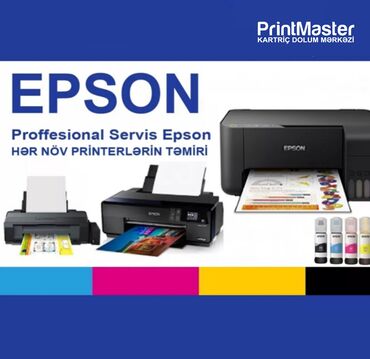 printer temiri: Epson printerlere rəngləri Epson rəng qarışmasını həlli Epson rəngsiz