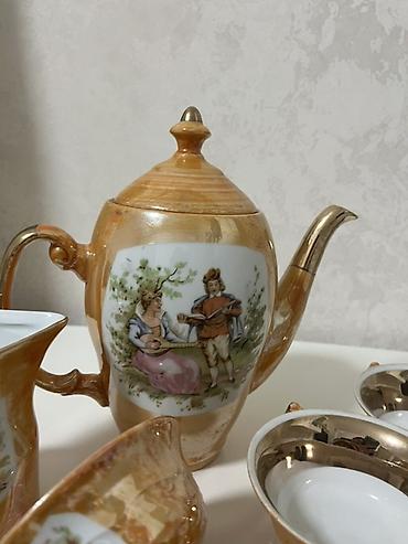 fırst class cay: Çay dəsti, rəng - Qızılı, Farfor, 6 nəfərlik — 4