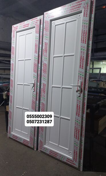 Plastik qapılar: Yeni Plastik qapı Zamok ilə, Zəmanətli, Pulsuz quraşdırma, Ödənişli çatdırılma, Rayonlara çatdırılma — 3