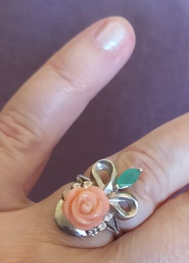 женские золотые кольца: В комплекте: Кольцо, Серьги, Серебро