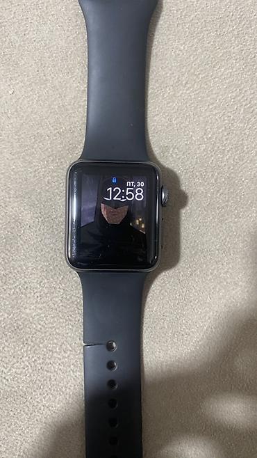 ios 8: Смарт‑часы Apple Watch (алюминий Space Gray) с черным спортивным — 4