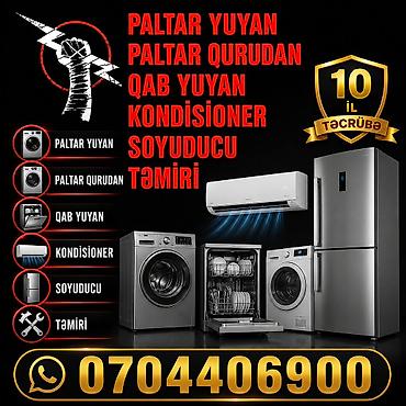 Məişət texnikasının peşəkar servisi Xidmət sahələri: - Paltar yuyan