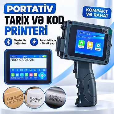 мини принтер: Portativ Tarix və Kod Printeri - Bluetooth bağlantısı: Mobil cihaz və — 4