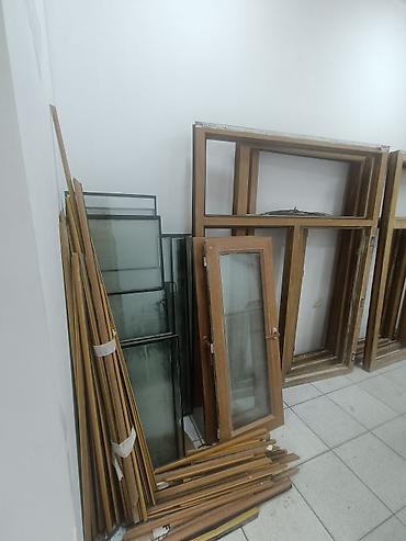palid parket: PVC ağac rəngində pəncərə və qapı profilləri – şüşə və çərçivələrlə — 2